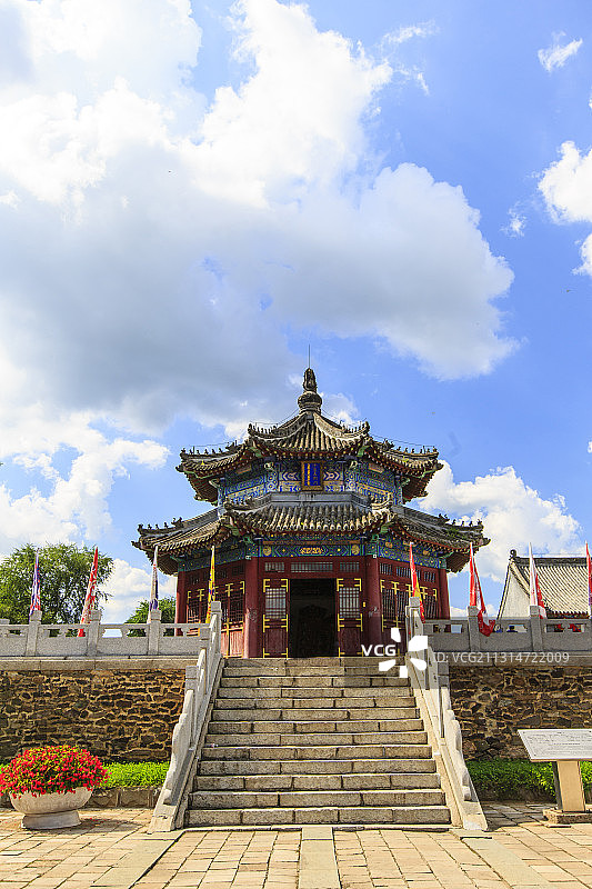 辽宁抚顺赫图阿拉城汗宫大衙门图片素材