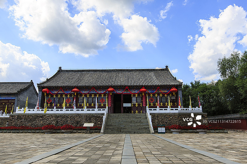 辽宁抚顺赫图阿拉城汗王寝宫图片素材