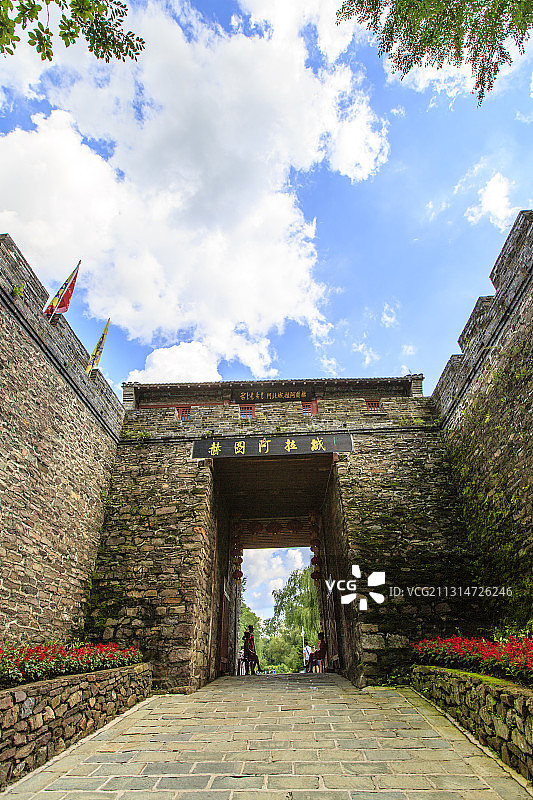 辽宁抚顺赫图阿拉城北门图片素材