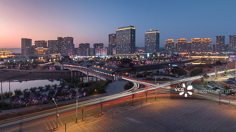翠城夜色图片素材