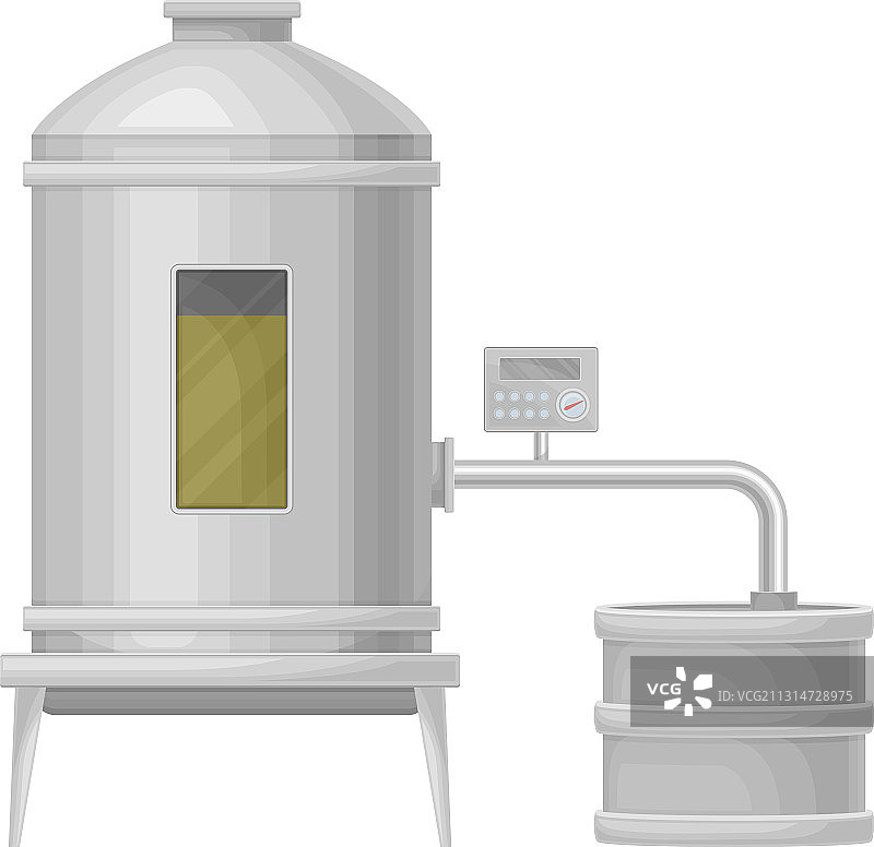 工业生产中的橄榄油金属罐图片素材