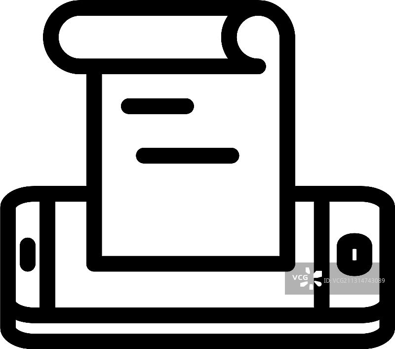 手机纸张图标线稿风格图片素材