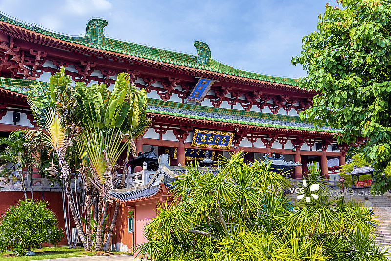 中国海南省三亚市南山寺金堂图片素材