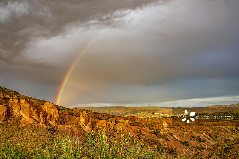 玫瑰谷的彩虹图片素材