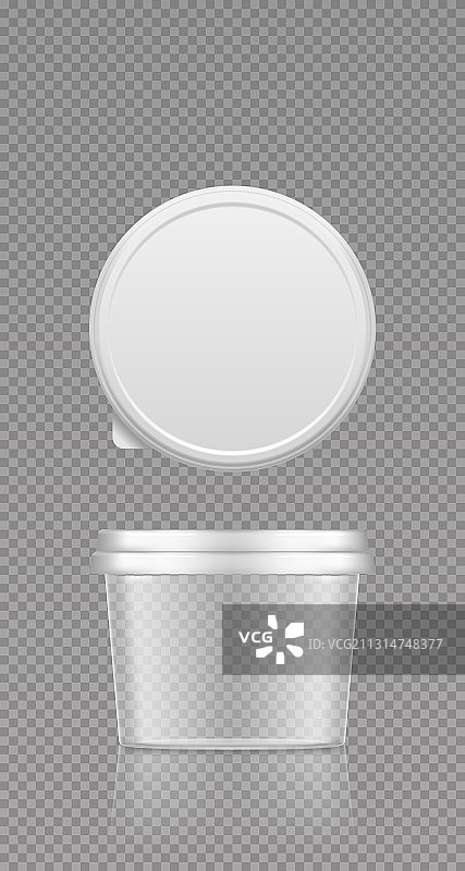 空的透明黄油奶酪凝乳圆盘图片素材