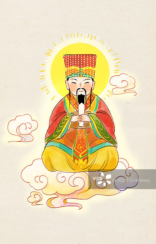 大年初九年俗插画图片素材