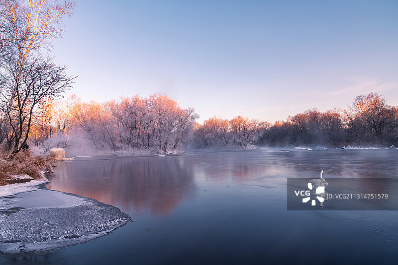 黑龙江伊春库尔滨雾凇图片素材