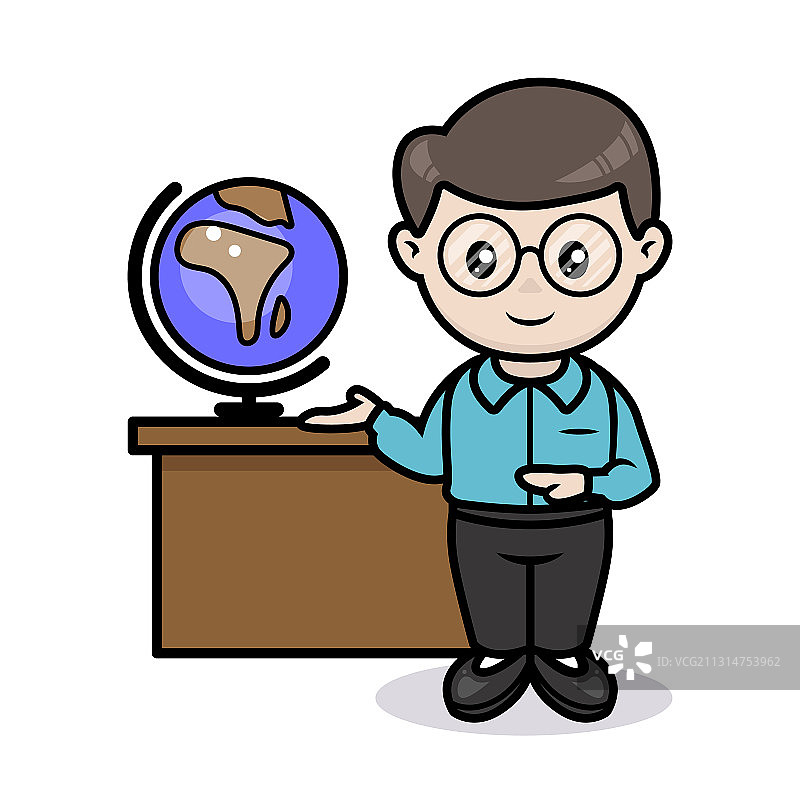 可爱老师吉祥物图片素材