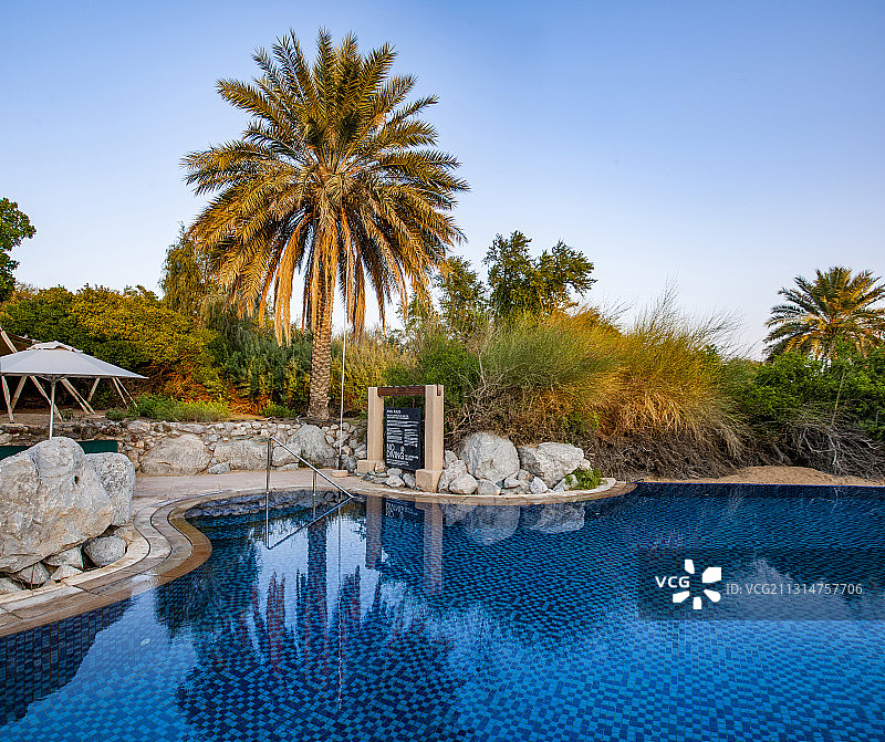 阿玛哈豪华精选沙漠水疗度假酒店“亲水游泳池”图片素材