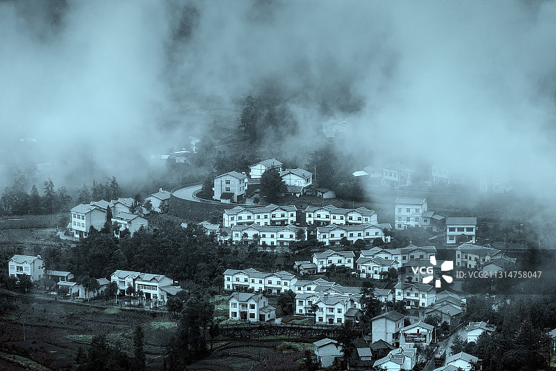 四川省万源山村美景图片素材