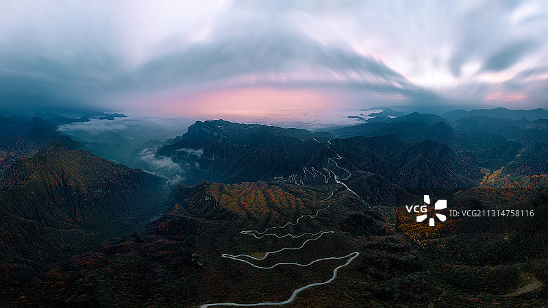 四川省南江县米仓山秋色图片素材