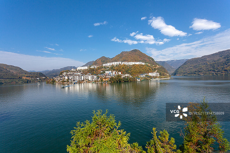 陕西省安康紫阳县洞河镇风光图片素材