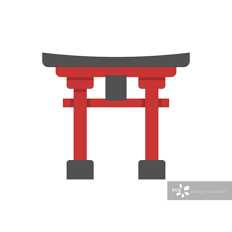鸟居图标符号日式图标孤立图片素材