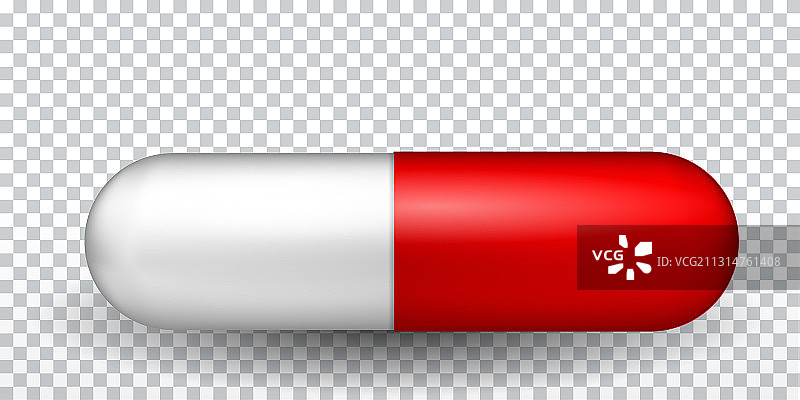 逼真红白胶囊图片素材