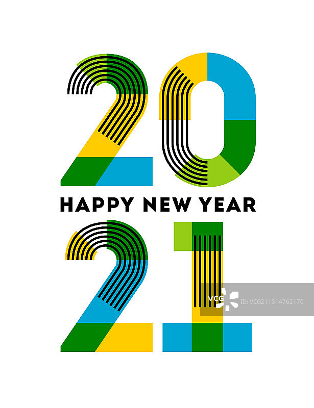 2021新年抽象数字设计图片素材
