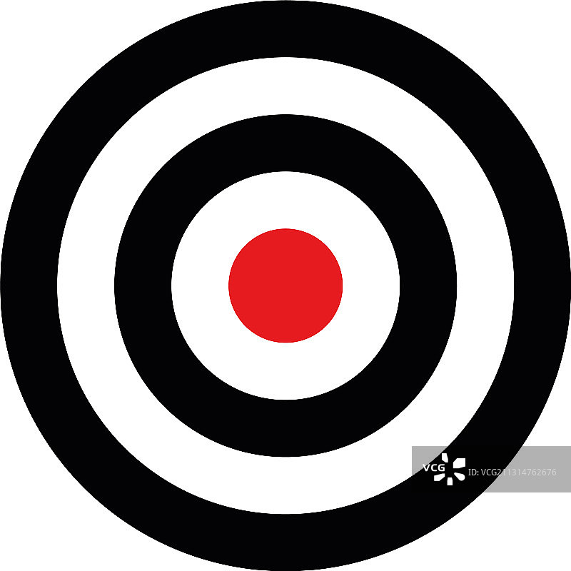 中心有红色点的黑色靶标图片素材
