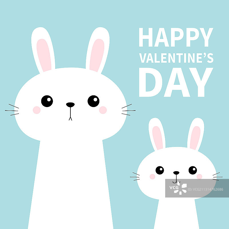 两只快乐的兔子图片素材