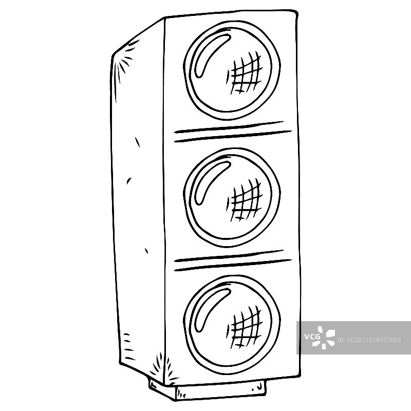 手绘交通信号灯图标图片素材