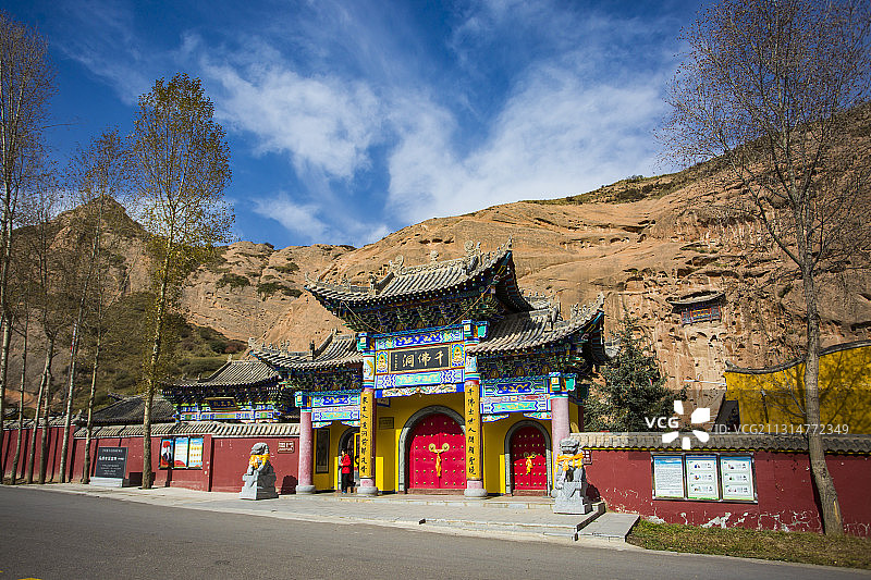 马蹄寺千佛洞图片素材