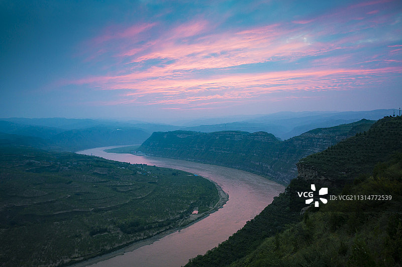 乾坤湾日出图片素材