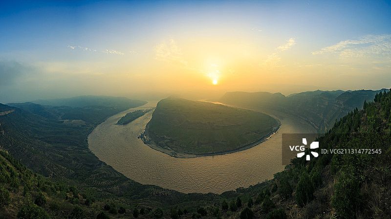 乾坤湾日出图片素材