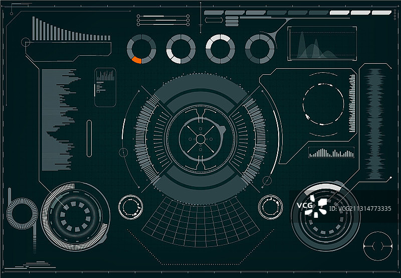 科幻未来发光HUD虚拟显示图片素材