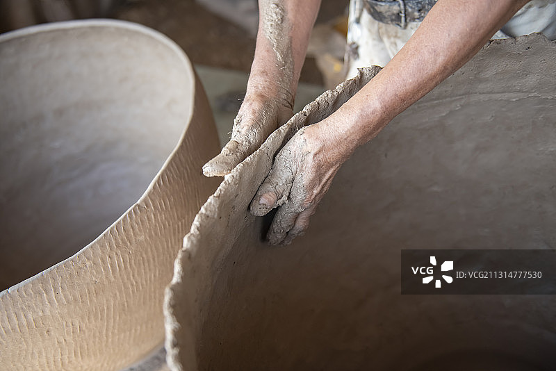 山东省莒县陶艺作坊图片素材