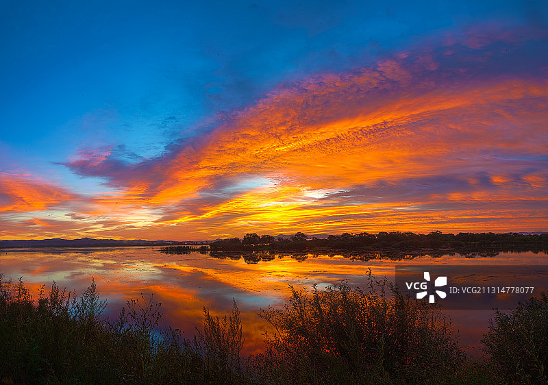 黑龙江省饶河县河灯湿地图片素材