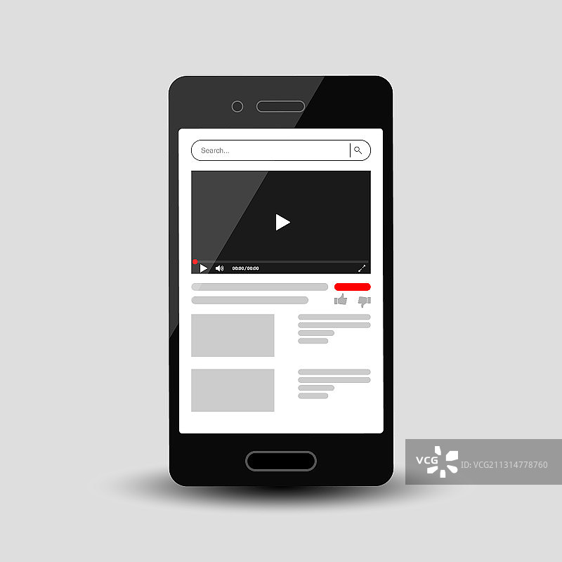 手机视频播放器模板图片素材