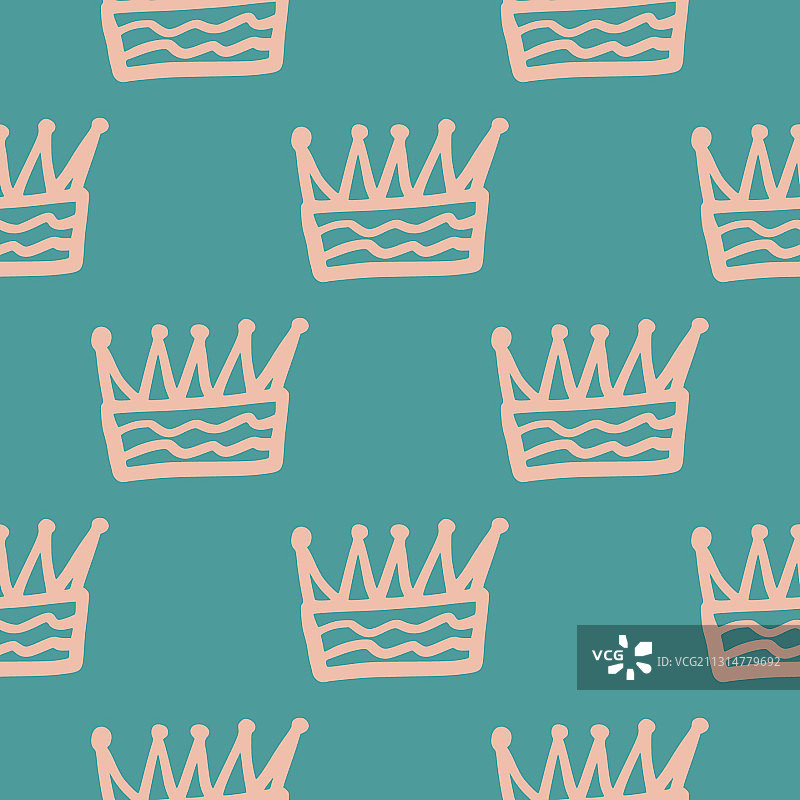 粉色轮廓皇冠抽象元素图片素材