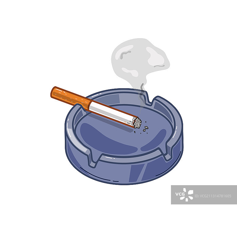烟灰缸和香烟图片素材