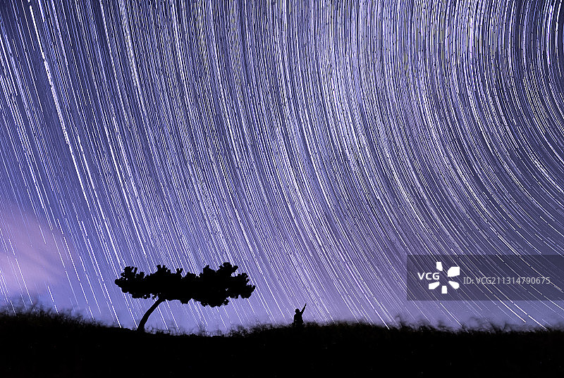 南京六合区恋山练山星轨图片素材