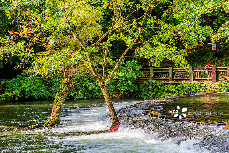 中国贵州贵阳阿哈湖国家湿地公园图片素材