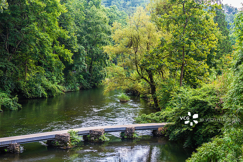 中国贵州贵阳阿哈湖国家湿地公园图片素材