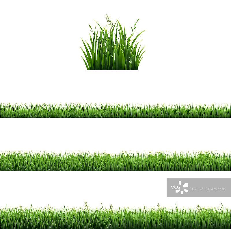 绿色草地边框透明背景素材图片素材