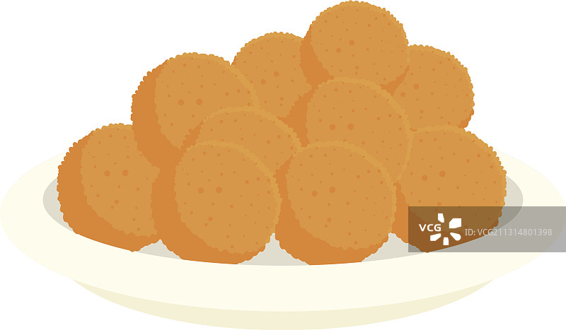 白色背景上的炸鸡块图片素材