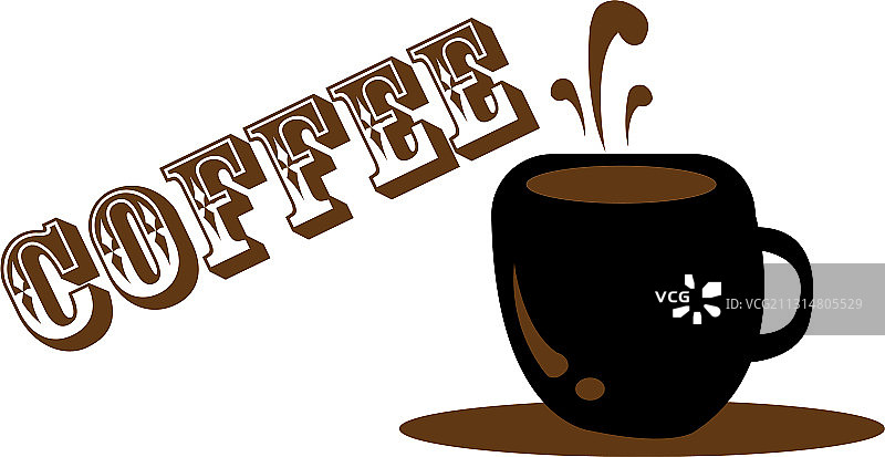 咖啡饮品简约彩色Logo设计图片素材