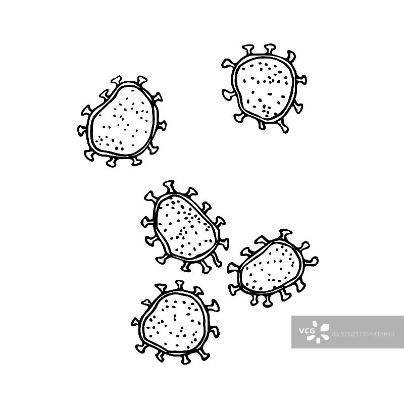 显微镜下的冠状病毒细胞素材图片素材