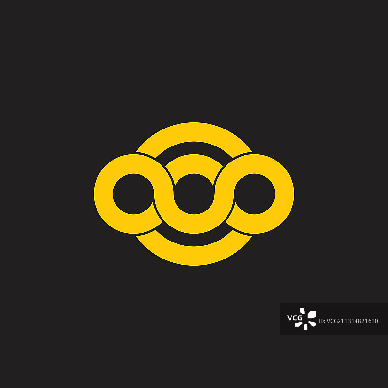 抽象螺旋无限连接标志设计图片素材