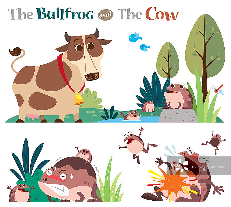 牛蛙和奶牛图片素材