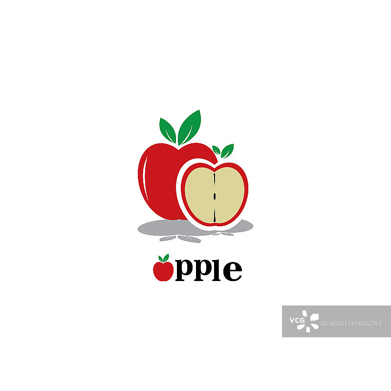新鲜苹果水果Logo图标设计模板图片素材