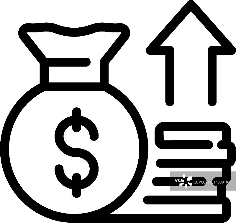 提高补贴图标轮廓样式图片素材