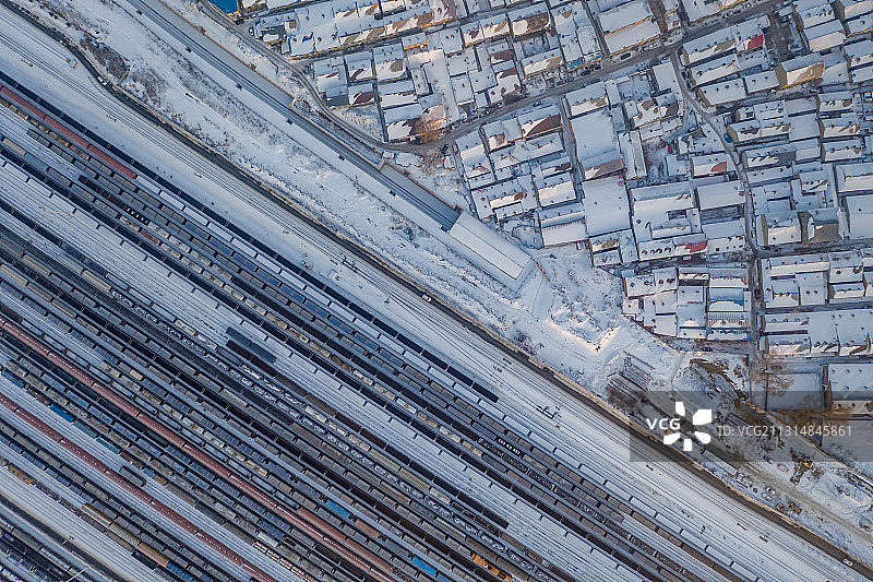 黑龙江省哈尔滨市铁路局货运编站组图片素材