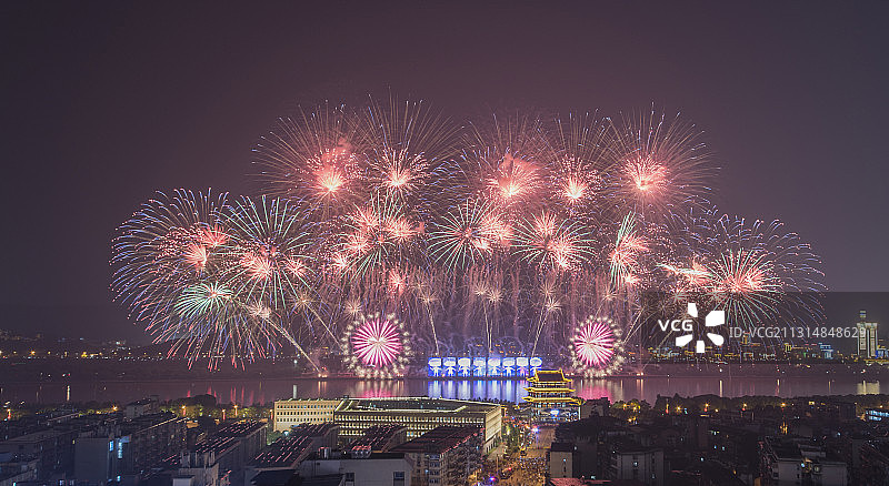 长沙橘子洲烟花图片素材