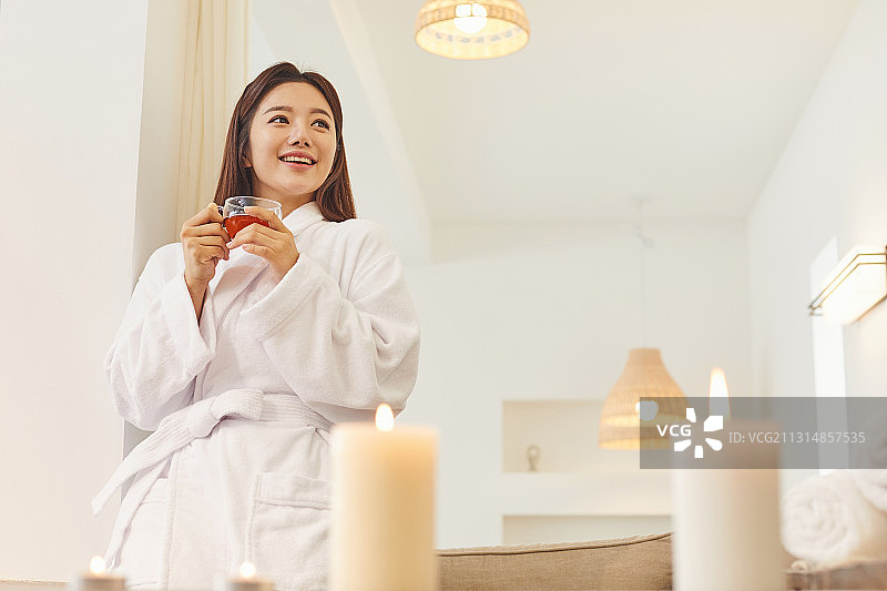女人、茶、水疗图片素材