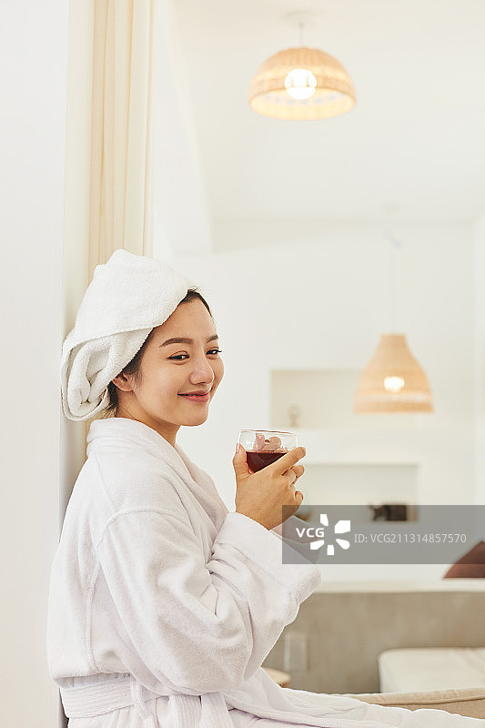 女人、茶、水疗图片素材