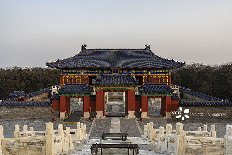 俯瞰天坛皇乾殿图片素材