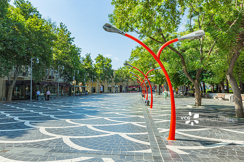阿塞拜疆，巴库，城市广场图片素材