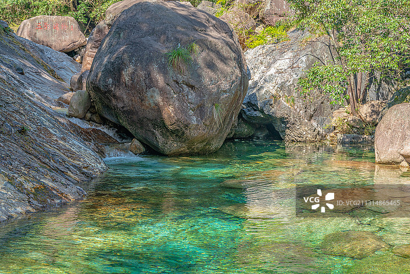 黄山，翡翠谷，小溪图片素材