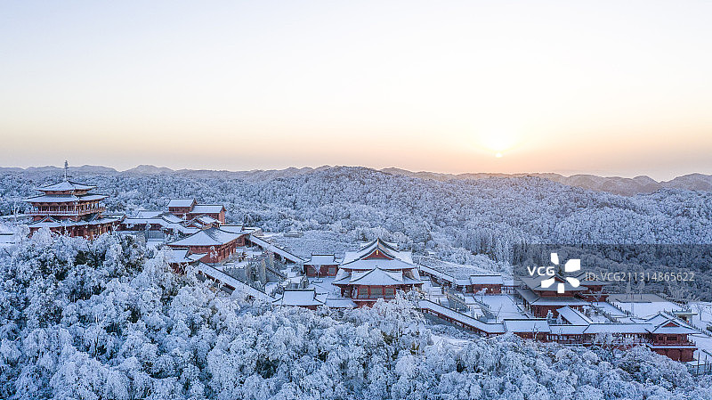 金佛寺晨曦图片素材